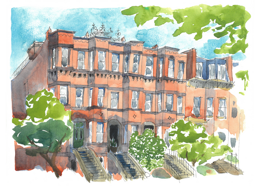 Back Bay Watercolor