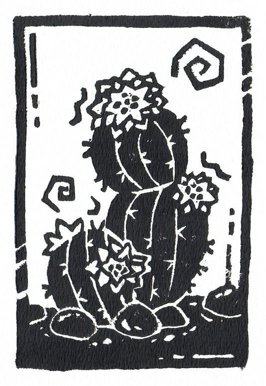 Cactus Block Print