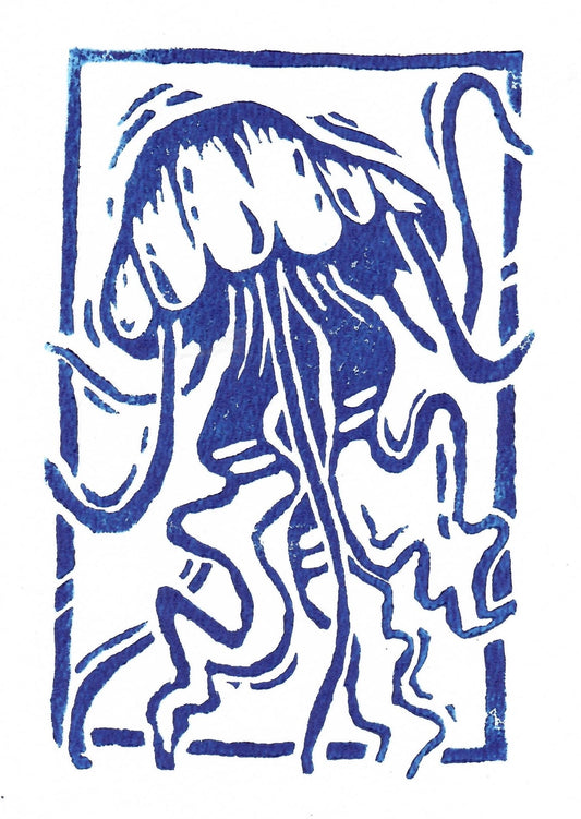 Jellyfish Block Print