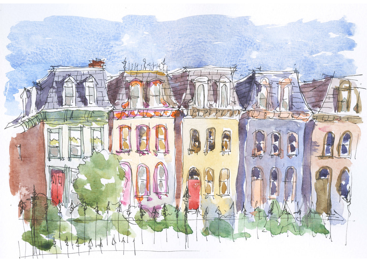 Lafayette Square Watercolor