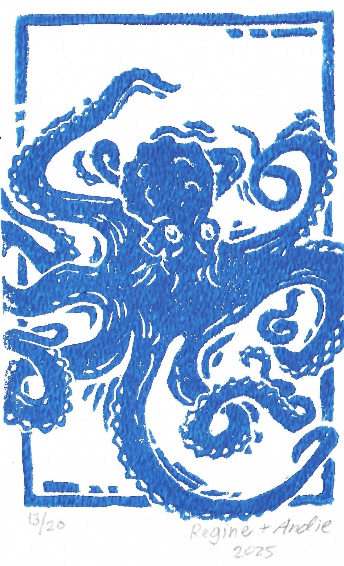 Octopus Block Print