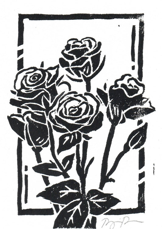 Roses Block Print